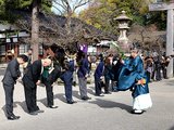 初穂曳の後、厳かに行われた新嘗祭の式