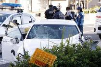 横断歩道手前で加速か