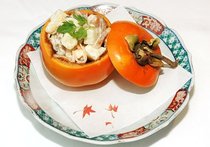 里芋と柿のなます