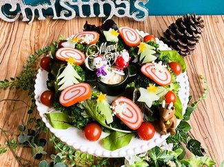 （90）聖夜の食卓を華やかに✨簡単＆ヘルシーな「食べるクリスマスリース」【やちやちが行く！！】