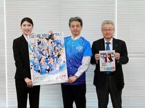 アクアＧＭら射水市役所など訪れホーム戦ＰＲ　３月２１、２２日に高岡・氷見・射水デー