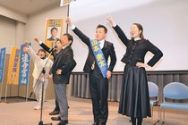 「手取りを増やし安心を」　衆院選富山３区、国民・山本氏が総決起集会で決意