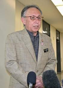 沖縄知事、辺野古反対は変わらず