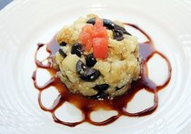 焼きナスとブラックオリーブのタルタル