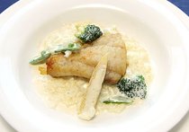 タラのソテー　ゴルゴンゾーラリゾット