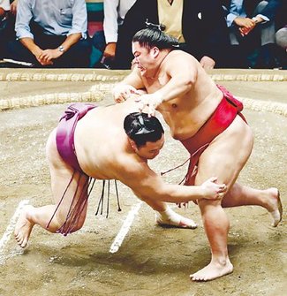 朝乃山、大栄翔に突き落としで敗れる　秋場所１２日目
