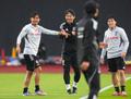 日本代表、久保が全体練習に合流