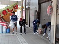 カターレ選手らまつり会場清掃