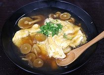 餅入りオムレツ　ナメコあん
