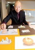 目の錯覚利用、３Ｄアートで笑顔に　沢田さん（高岡）、地元の博労小で展示