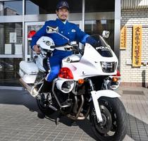 元中日祖父江さん一日白バイ大使