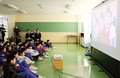 水の大切さをアニメで　高岡・太田小で上映会、民話「与茂九郎池」基に