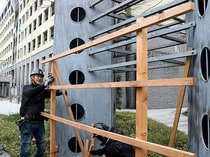 衆院選ポスター掲示場、支柱のみ設置　富山市選管、ボードは２０日以降