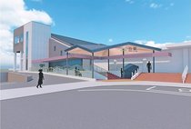泊駅自由通路・駅前広場の整備デザイン案決定　朝日町、木材の温かみ特徴