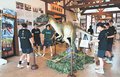 番屋街にアロサウルス　氷見市芸術文化館で２５日開幕の大恐竜博をＰＲ