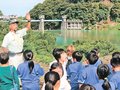 農地潤す施設に理解　入善小４年、黒東合口用水を見学
