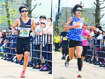 佐藤（男子）大峽（女子）ハーフの部総合Ｖ　魚津しんきろうマラソン、３０種目４０１４人完走