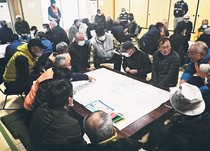 最適な避難経路確認　氷見・宮田地区、津波想定し図上訓練