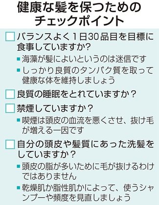お医者さんに聞いてみよう（２７）<br />抜け毛・薄毛が気になる　三澤恵さん（富山大付属病院皮膚科診療教授）