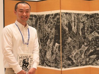 「棟方志功－私の一枚」㊦県美術館学芸員の遠藤亮平さん▼作品名「歓喜頌」福光時代と帰京後つなぐ