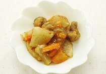 大根と豚肉の揚げびたし