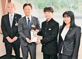 氷見市南部中生「復興に役立てて」　学校祭売り上げから義援金