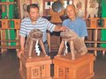太田住吉神社の木造こま犬、砺波市文化財に指定