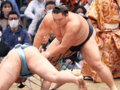 朝乃山７勝目、トップ守り 勝ち越し王手　大相撲春場所８日目