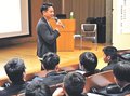 「不可能なんてない」　射水の一般社団法人代表理事、新湊中で夢づくり授業