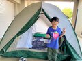 ①テント張り</br>～初めての家族キャンプ～