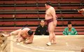 朝乃山４連勝、北勝富士をすくい投げ　春場所４日目