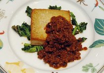 豆腐ステーキボロネーズソース