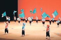 県内９団体が息の合った演技　魚津でウインターマーチング