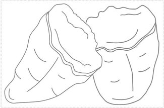 ＜新聞ちぎり絵に挑戦＞第１４回　焼き芋<br />実りの秋を表現