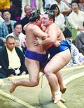 朝乃山 幕内で白星発進　蒼国来を寄り切る