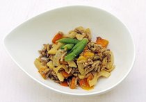 レンコンとひき肉のみそいため