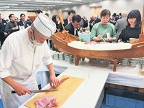 浅野の縁で１５０人交流　川崎で氷見寒ぶり懇親会