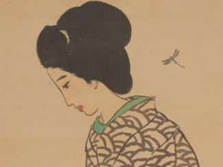 理想の女性 故郷の思い出/竹久夢二《故園》【朝日町立ふるさと美術館・art report (11)】