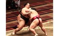 朝乃山２敗目　初場所３日目、御嶽海に押し出される