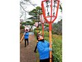 桜照らす温かい光　氷見・朝日山公園、地震の影響で２年ぶりぼんぼり
