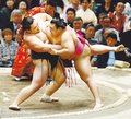 朝乃山じっくり攻め６勝目　終盤戦「前に出る相撲を」