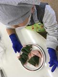 呉羽青少年の家でさくらもち作りと、竹のお雛様作り
