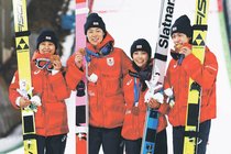 ジャンプ混合団体 日本銅　ミラノ五輪