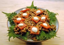 スモークサーモン納豆　わさびマヨネーズ風味