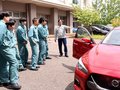 車の先進技術に感心　高岡工芸高で出前授業