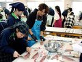 三枚おろしできた　射水・新湊高生、旬のフクラギで練習