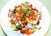 照り焼きチキンのサラダ仕立て