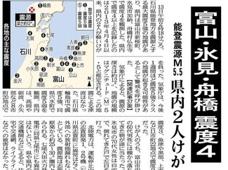 ３月１３日の歴史<br />​富山、氷見、舟橋で震度４　２０２０年