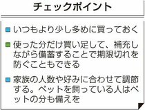 ＜始めよう備えるくらし＞２２<br />ローリングストック／買い置きが防災になる