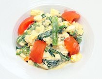 菜の花のゆで卵ソースサラダ